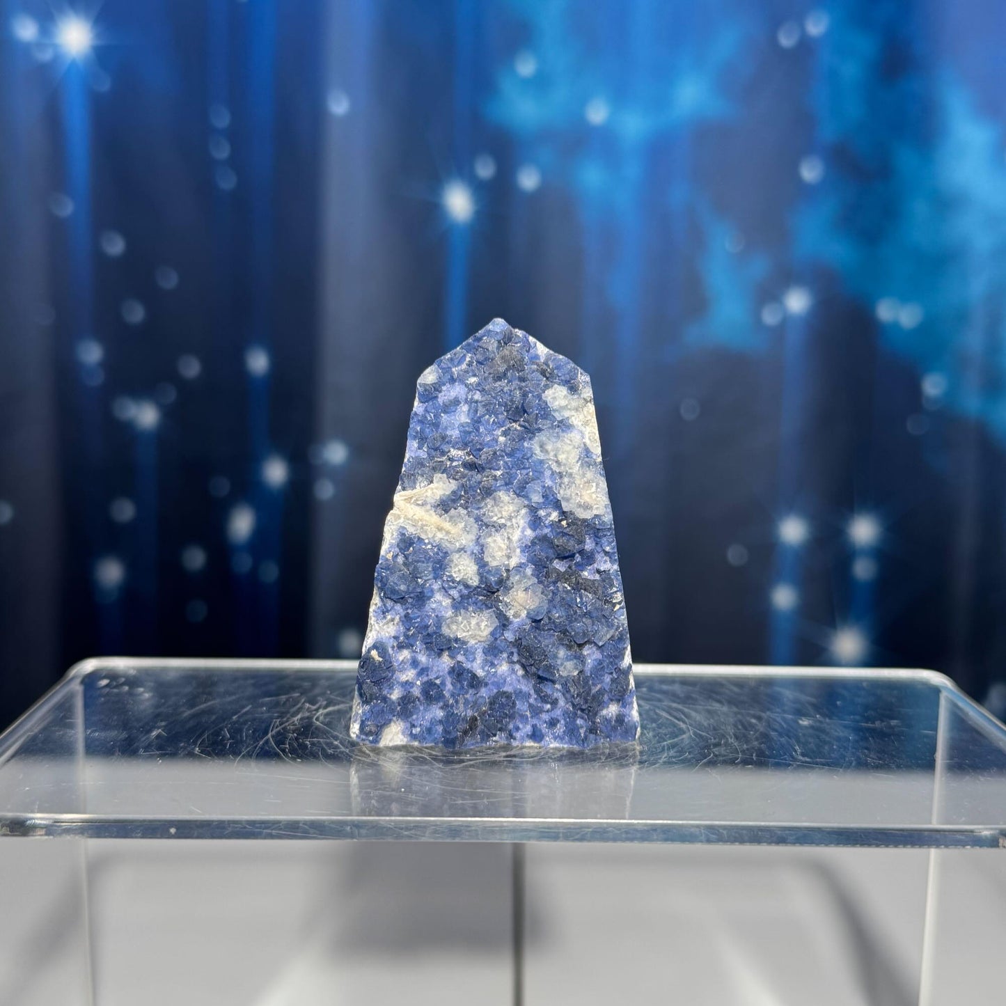 Indigo blue Fluorite raw point | 2 1/4" tall | 82 grams | raw Fluorite