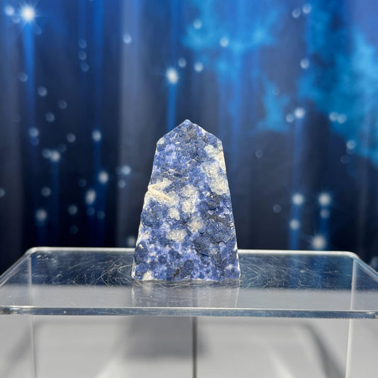 Indigo blue Fluorite raw point | 2 1/4" tall | 82 grams | raw Fluorite