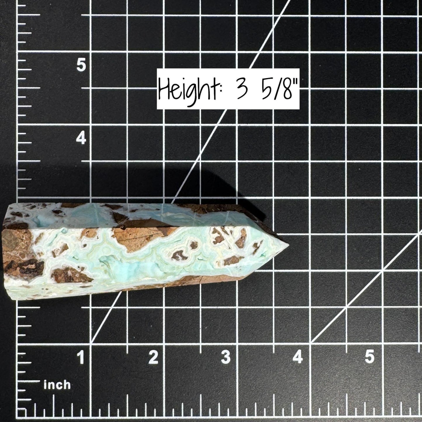 Blue Hemimorphite point | 3 5/8" tall | 130 grams | Damage Discount