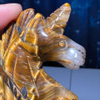Yellow Tiger's Eye unicorn carving | 2 1/8" tall | 52 grams | flashy Tiger's Eye