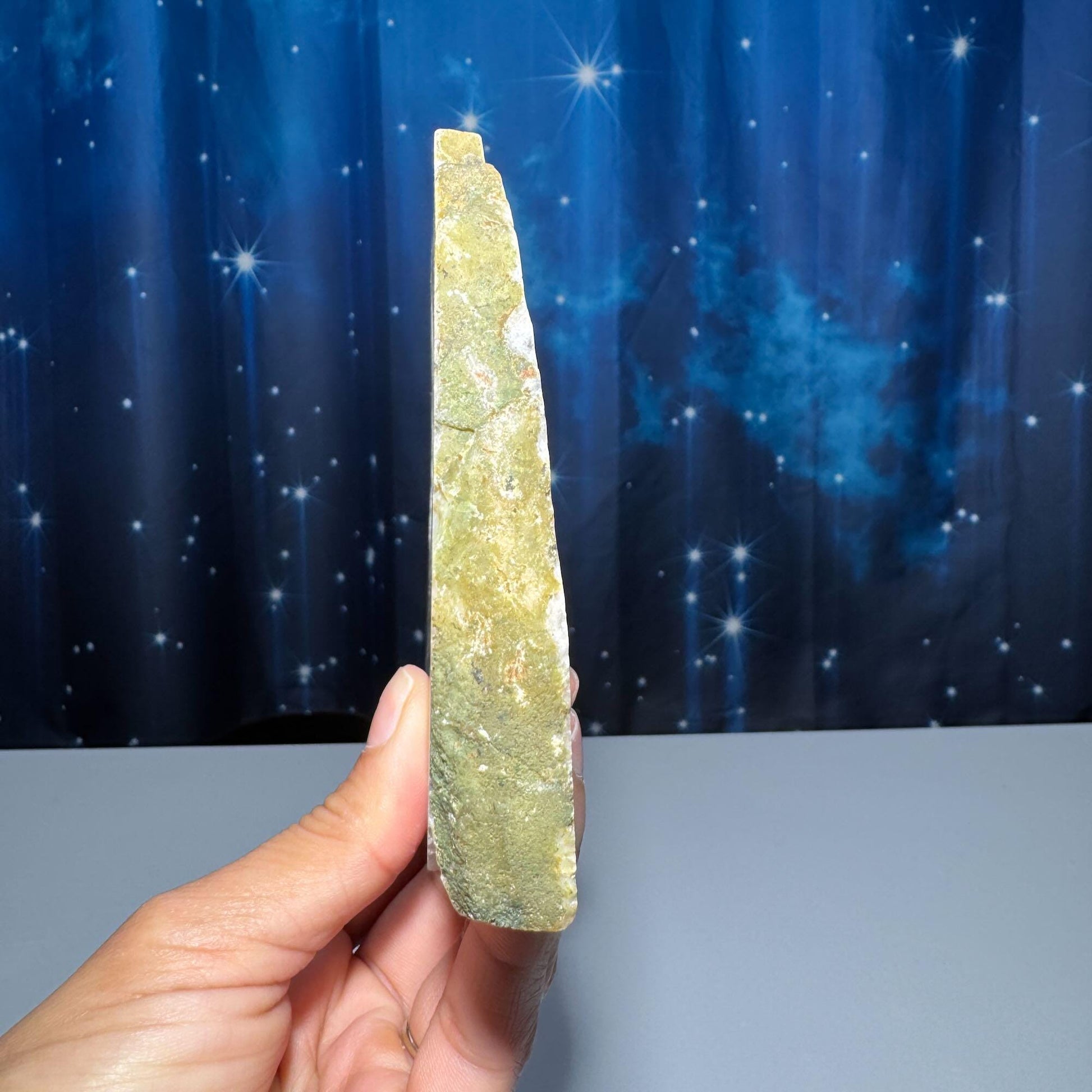 Unpolished Flower Agate slab | 5” long | 260 grams | DOES self-stand | matte look