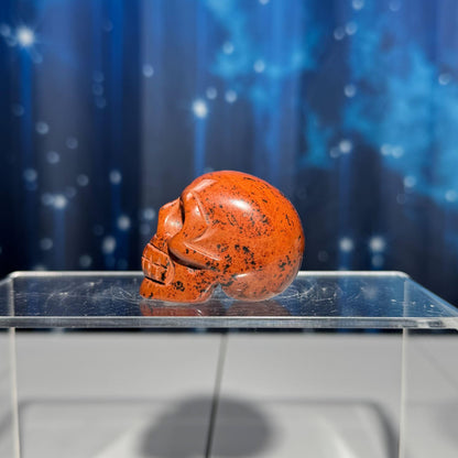 Mahogany Obsidian skull | 1 7/8" long | 70 grams | mini skull | Red Obsidian