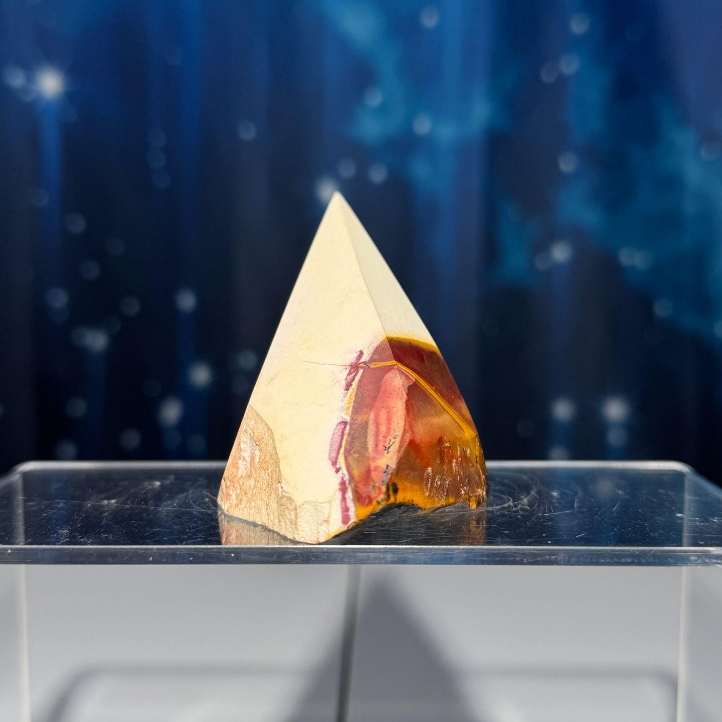 Mookaite Jasper cone | 2 3/8” tall | 82 grams | Mookaite point | Damage Discount