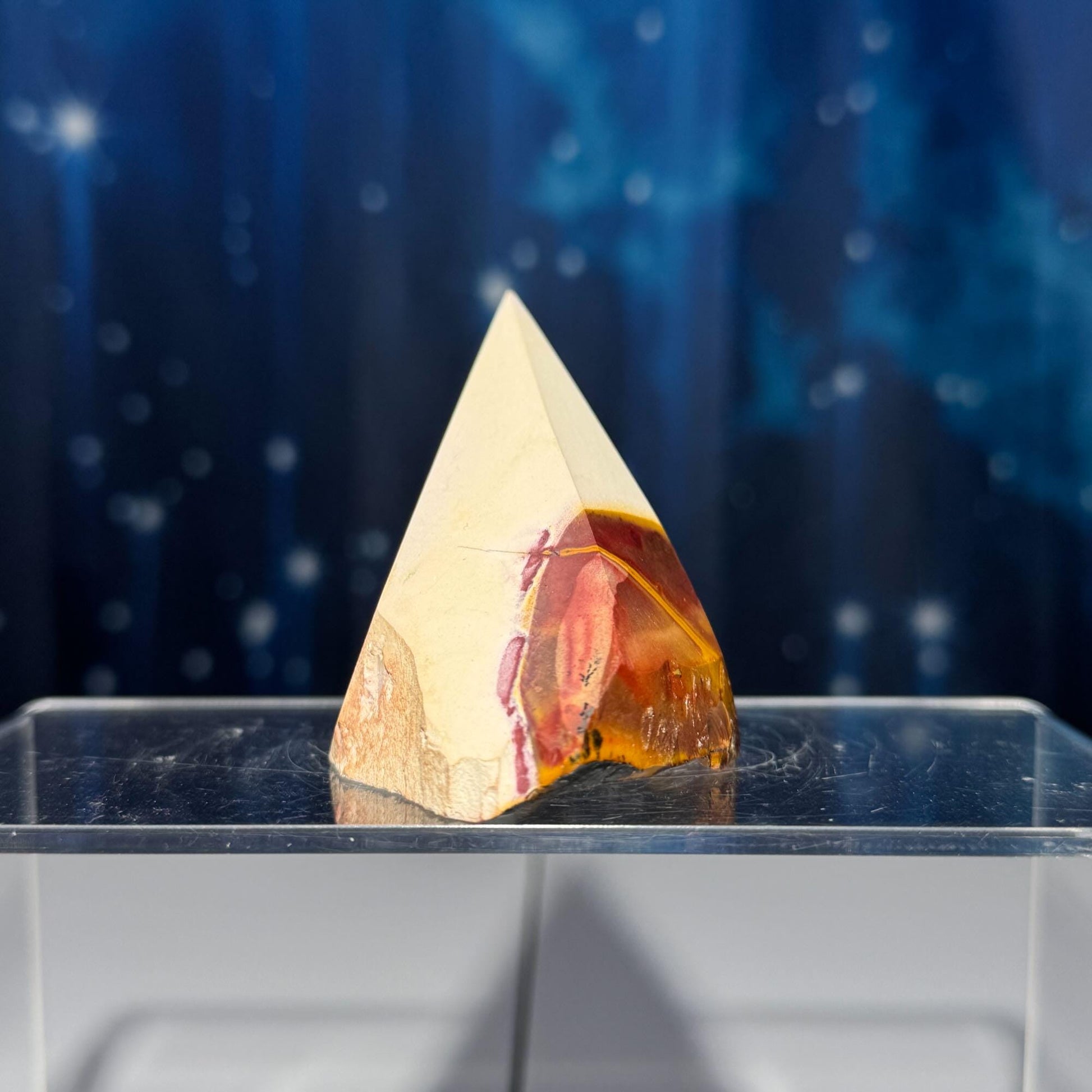 Mookaite Jasper cone | 2 3/8” tall | 82 grams | Mookaite point | Damage Discount