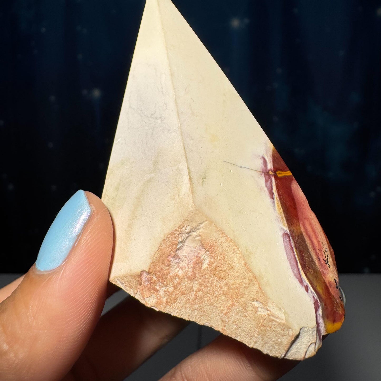 Mookaite Jasper cone | 2 3/8” tall | 82 grams | Mookaite point | Damage Discount