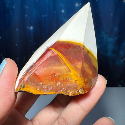 Mookaite Jasper cone | 2 3/8” tall | 82 grams | Mookaite point | Damage Discount