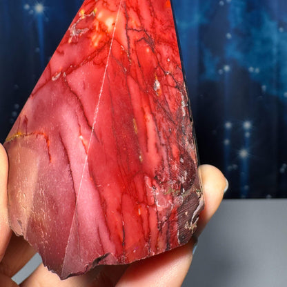 Mookaite Jasper cone | 2 7/8” tall | 196 grams | Mookaite point