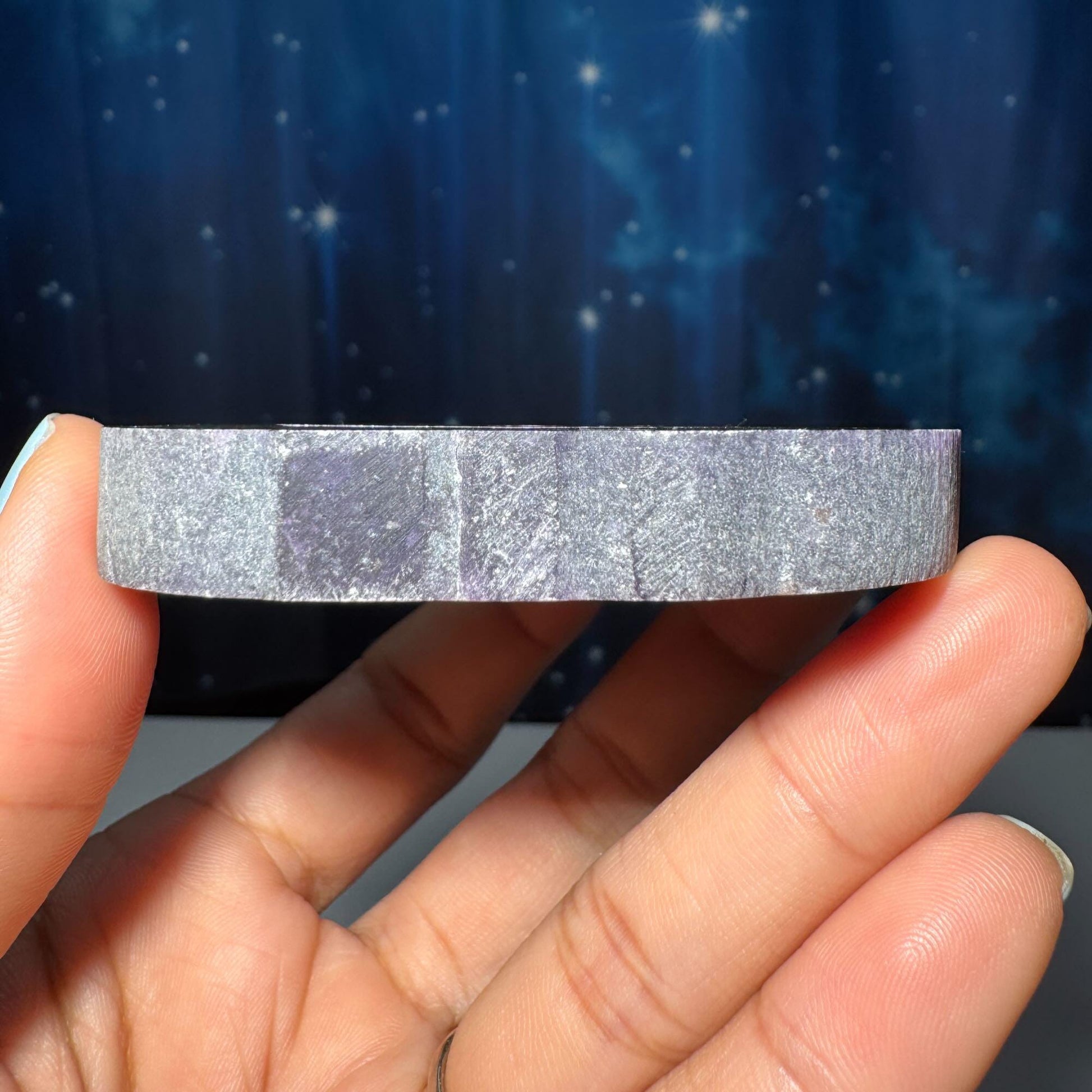 Dark Lepidolite Pumpkin | 2 3/4” tall | 88 grams | Damage Discount | Lithia Mica | self-stands