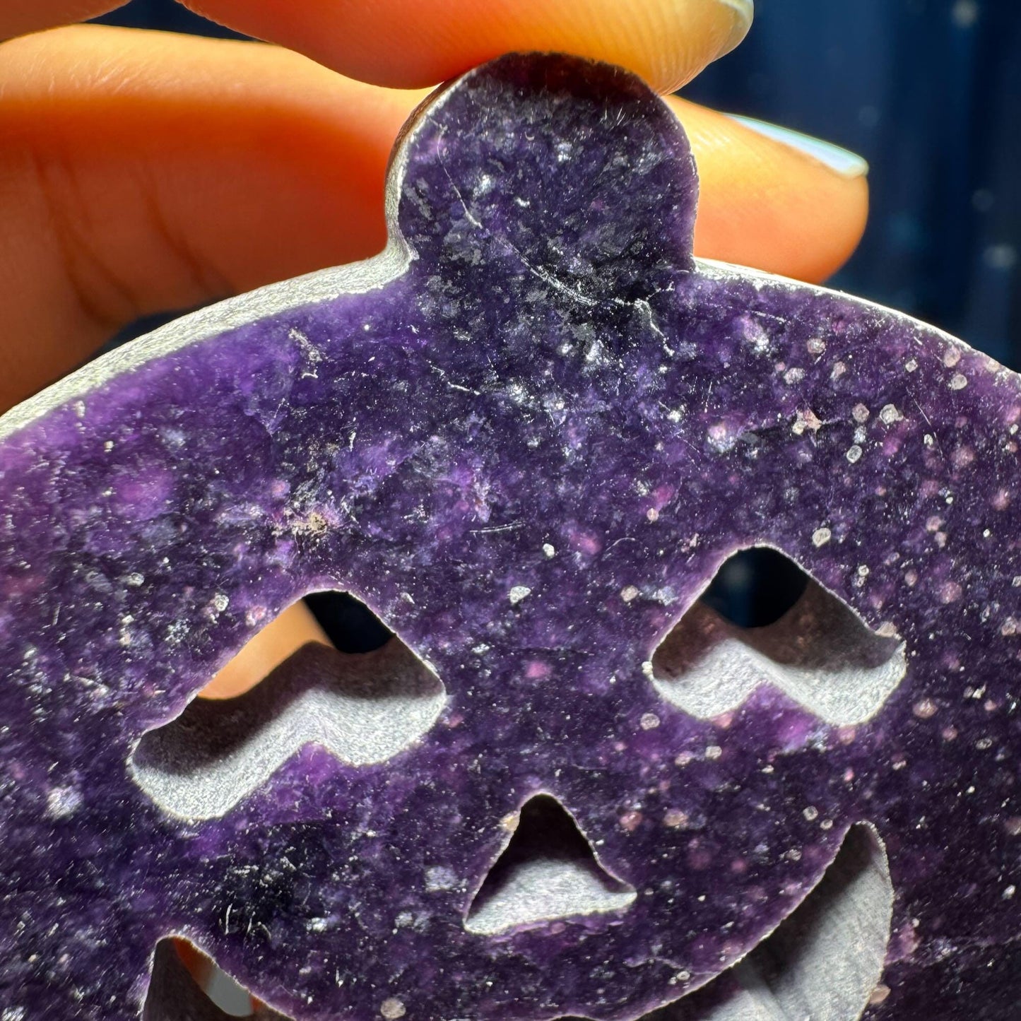 Dark Lepidolite Pumpkin | 2 7/8" long | 77 grams | self-stands