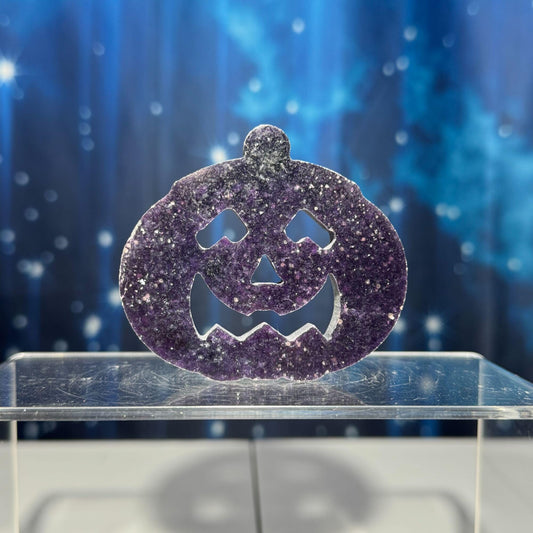 Dark Lepidolite Pumpkin | 2 7/8" long | 77 grams | self-stands