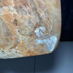 flashy Peach Moonstone free form | 4" tall | 462 grams | dual flash | Damage Discount