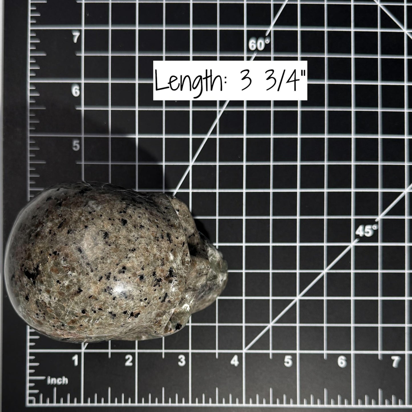 Sodalite Syenite skull | 3 3/4” long | 644 grams | UV reactive Sodalite