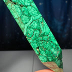 Malachite DT | 3 5/8" long | 52 grams | genuine Malachite | natural Malachite | double termination
