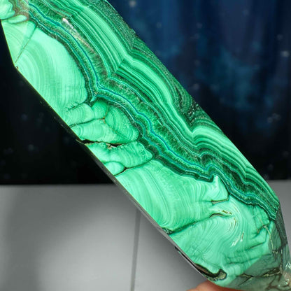 Malachite DT | 3 1/2" long | 74 grams | genuine Malachite | natural Malachite