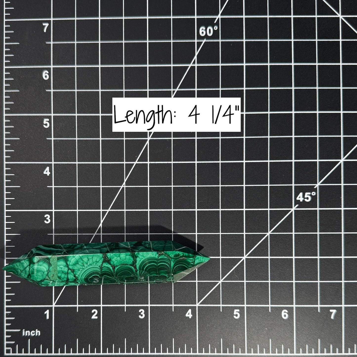 Malachite DT | 4 1/4" long | 96 grams | genuine Malachite | natural Malachite | Damage Discount