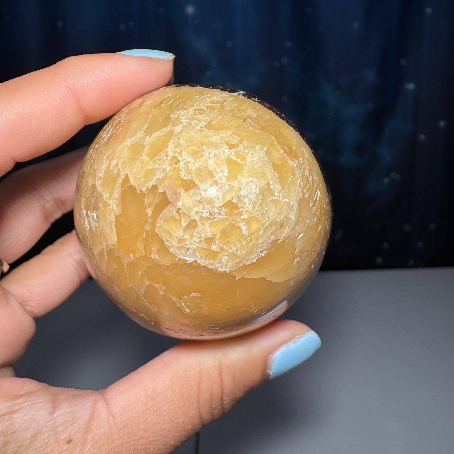 Septarian Egg | 3 1/2” tall | 459 grams | Damage Discount | stand included | UV reactive