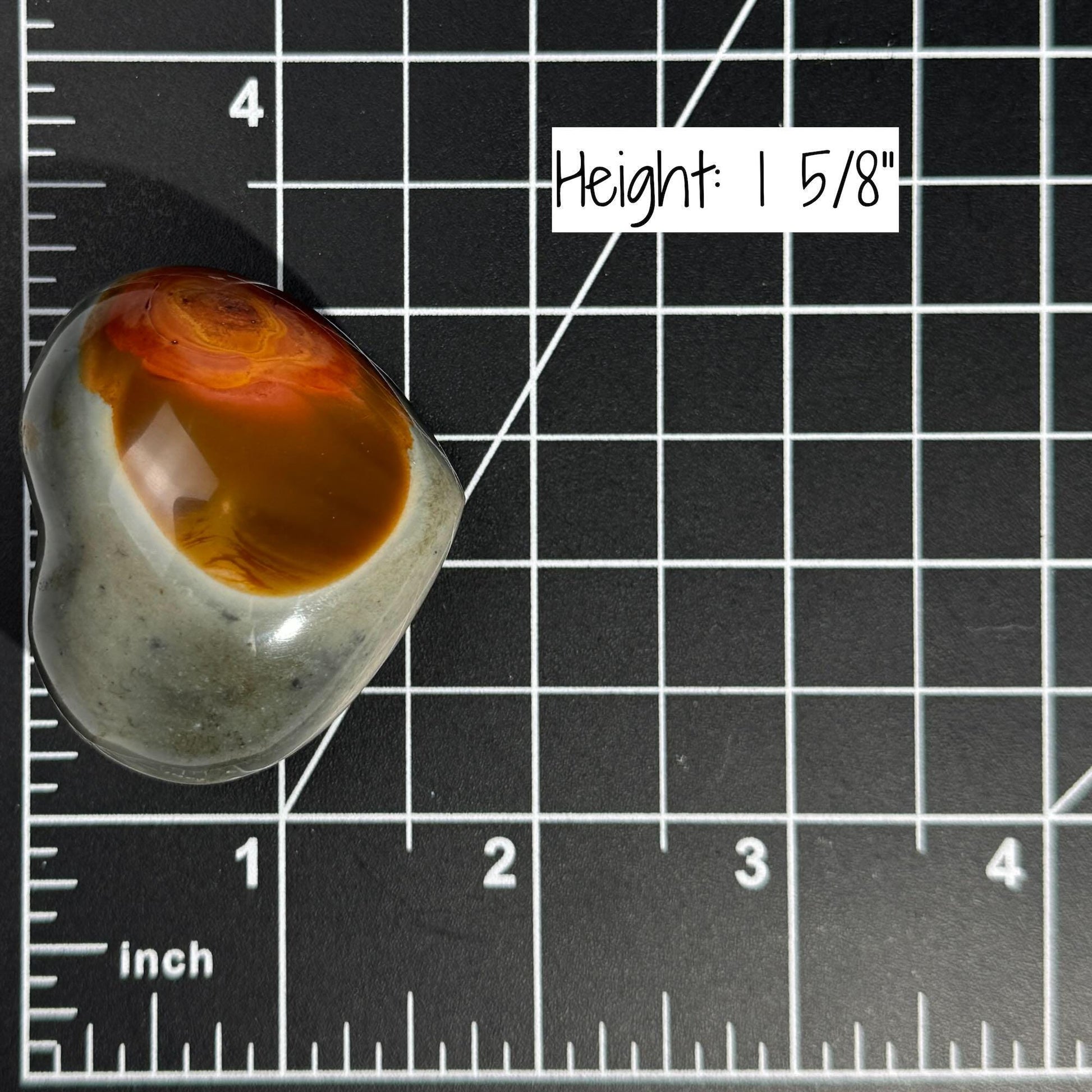Mini Polychrome Jasper heart | 1 5/8" tall | 71 grams | Desert Jasper | stand included