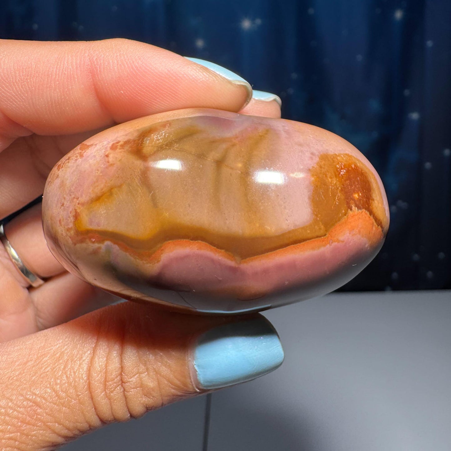Polychrome Jasper heart | 2" tall | 136 grams | stand included | Desert Jasper