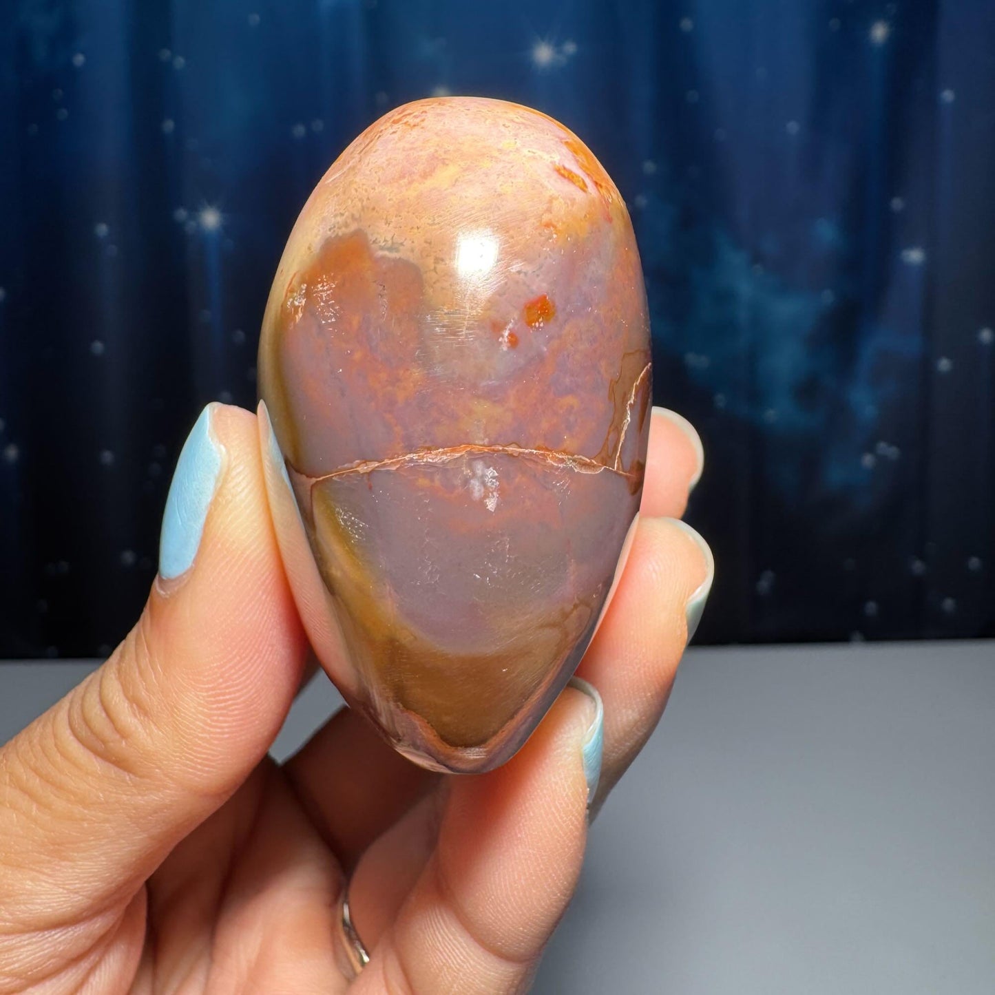 Polychrome Jasper heart | 2" tall | 136 grams | stand included | Desert Jasper