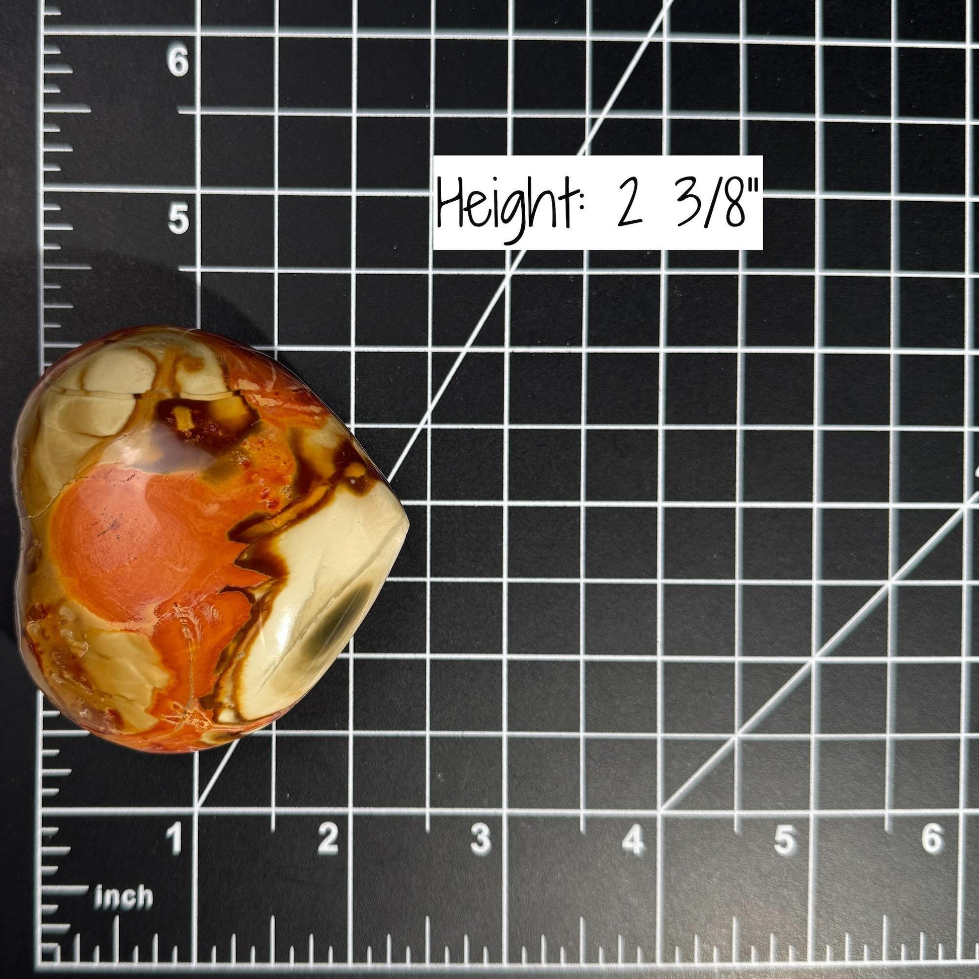 Polychrome Jasper heart | 2 3/8" tall | 156 grams | stand included | Desert Jasper