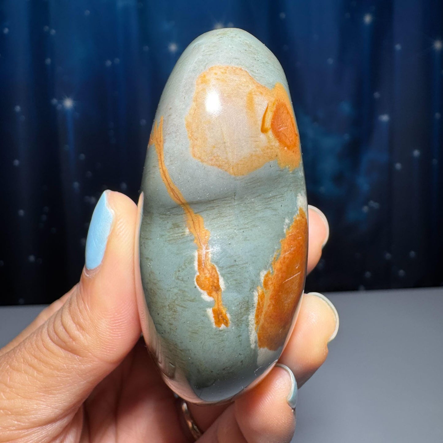 Polychrome Jasper heart | 2 1/8" tall | 170 grams | stand included | Desert Jasper | natural vug