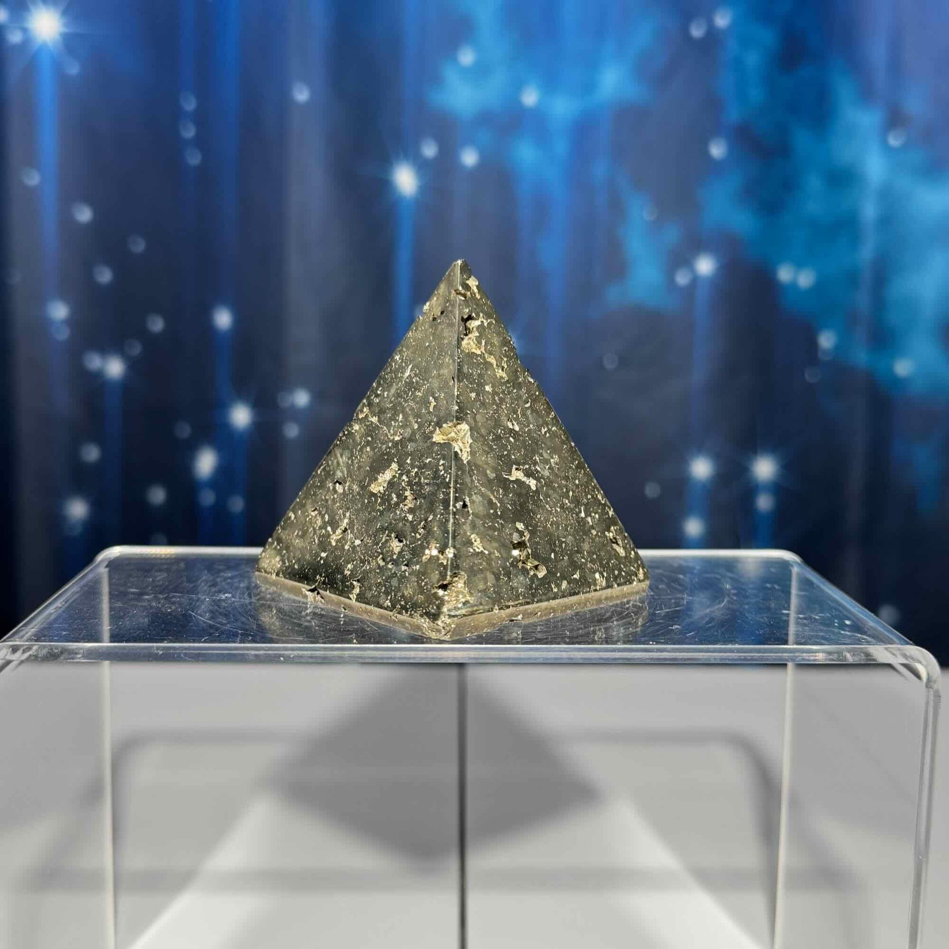 Peruvian Pyrite pyramid | 2 3/8” tall | 283 grams | cubic Pyrite | Damage Discount
