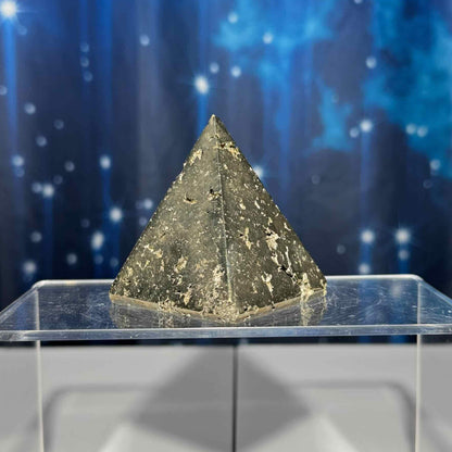 Peruvian Pyrite pyramid | 2 3/8” tall | 283 grams | cubic Pyrite | Damage Discount