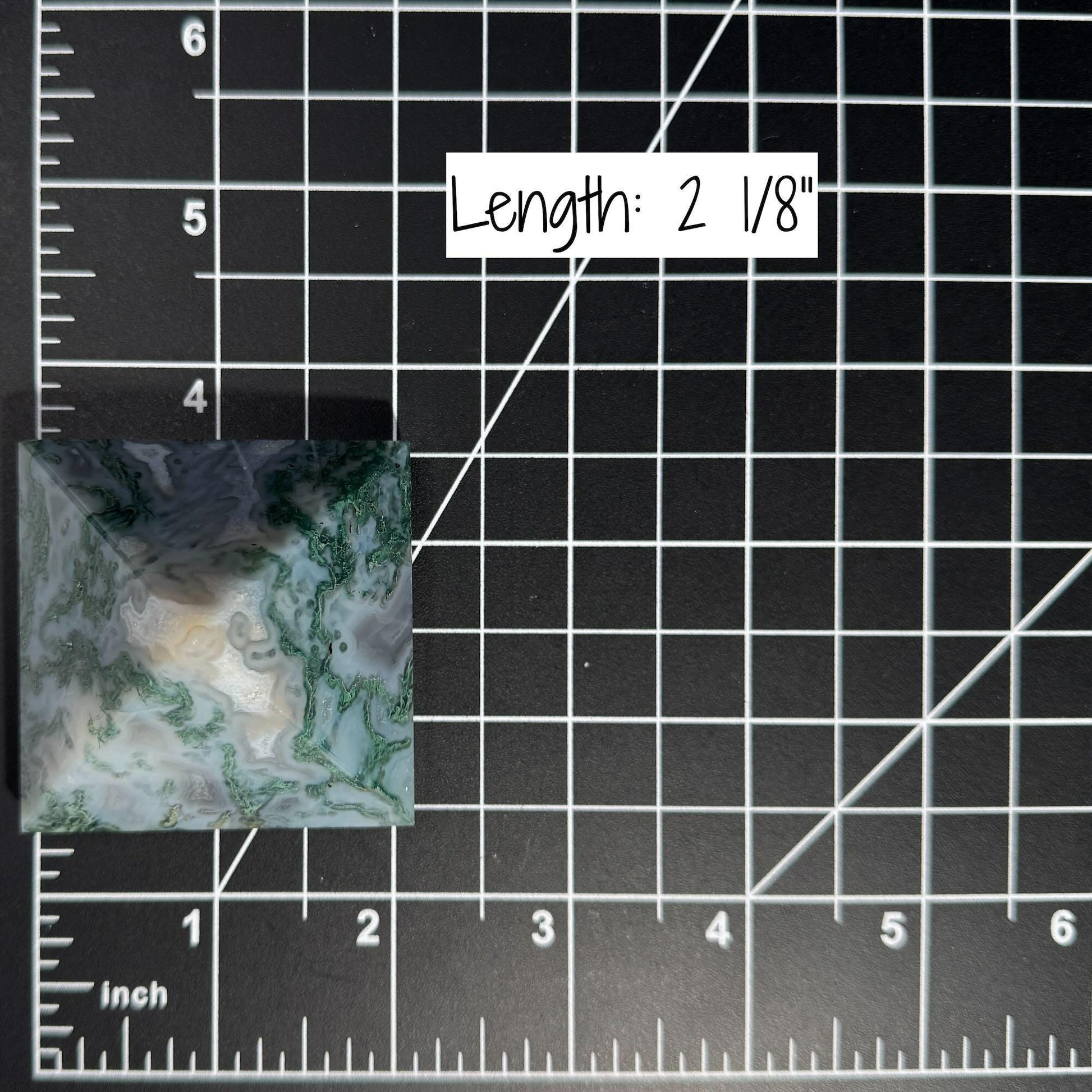 Moss Agate pyramid | 2 1/8" long | 130 grams | Blue Moss Agate pyramid | Moss Agate carving