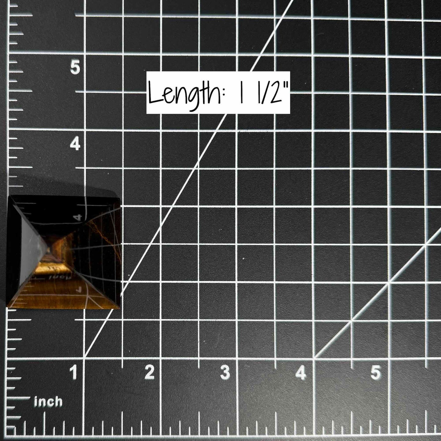 Yellow Tiger's Eye pyramid | 1 1/2" long | 54 grams | Damage Discount | flashy Tiger's Eye