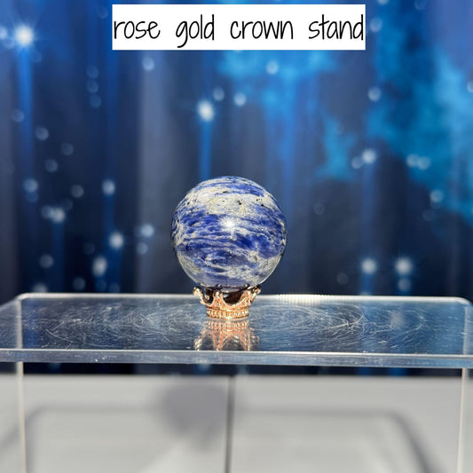 mini Sodalite sphere | 31mm | 45 grams | one (1) crown stand included | low quality discount