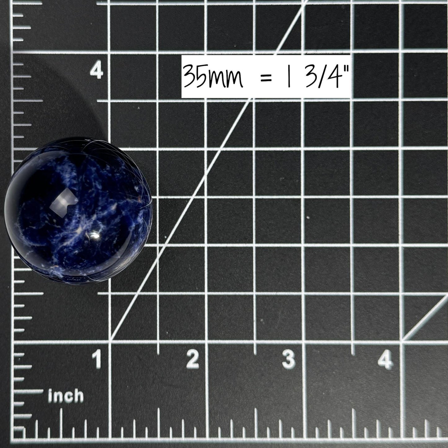 Sodalite sphere | 35mm | 53 grams | stand included