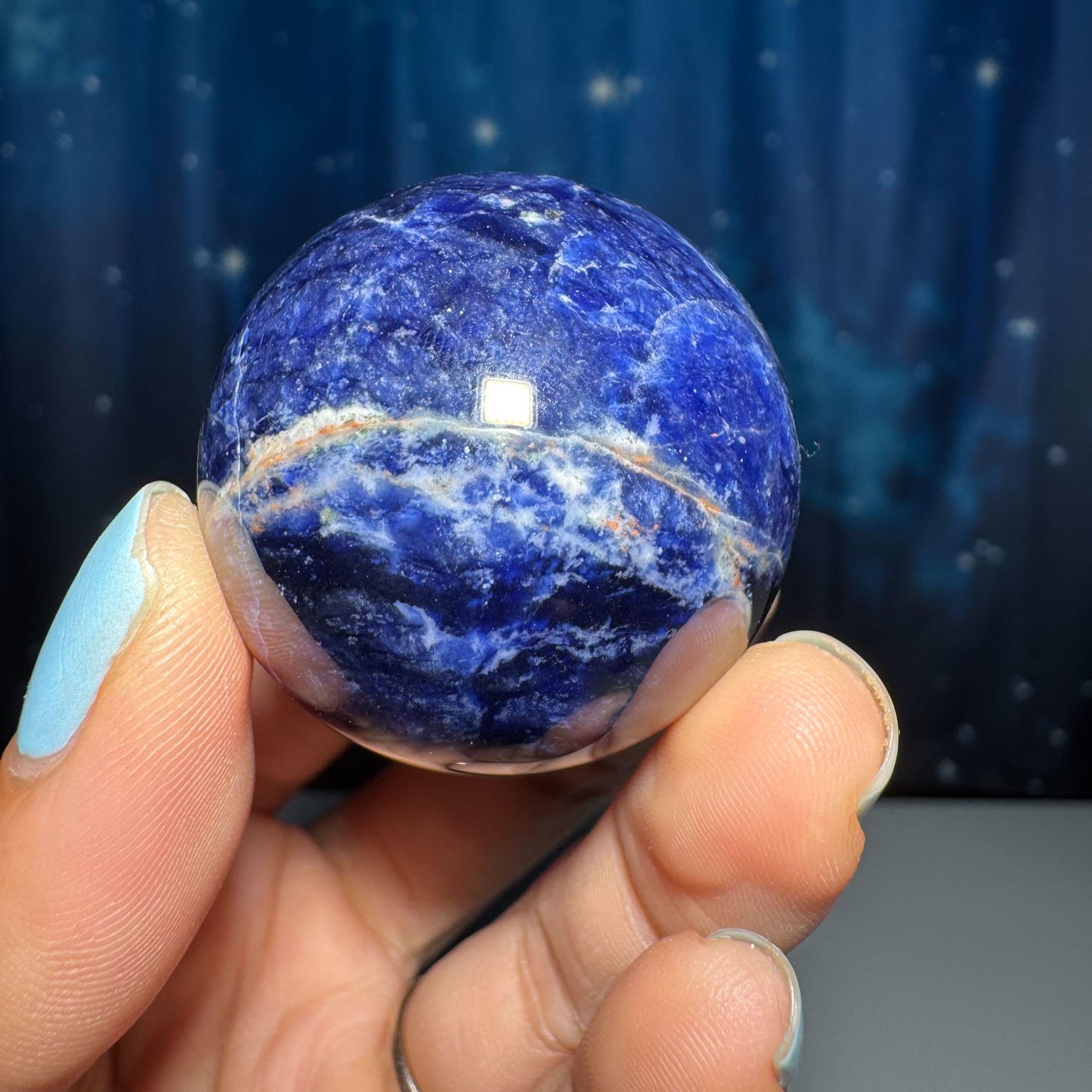 Sodalite sphere | 36mm | 60 grams | stand included