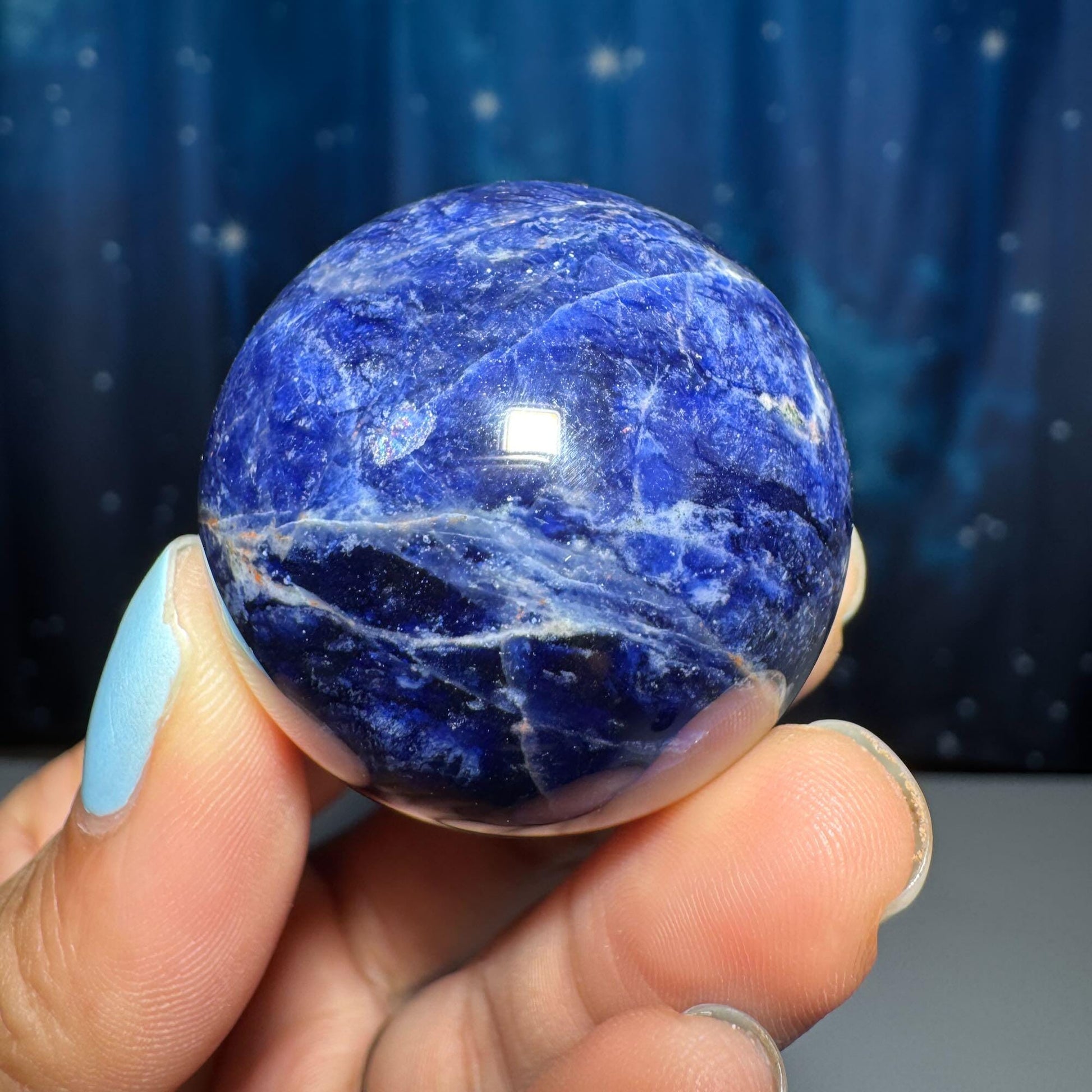 Sodalite sphere | 36mm | 60 grams | stand included
