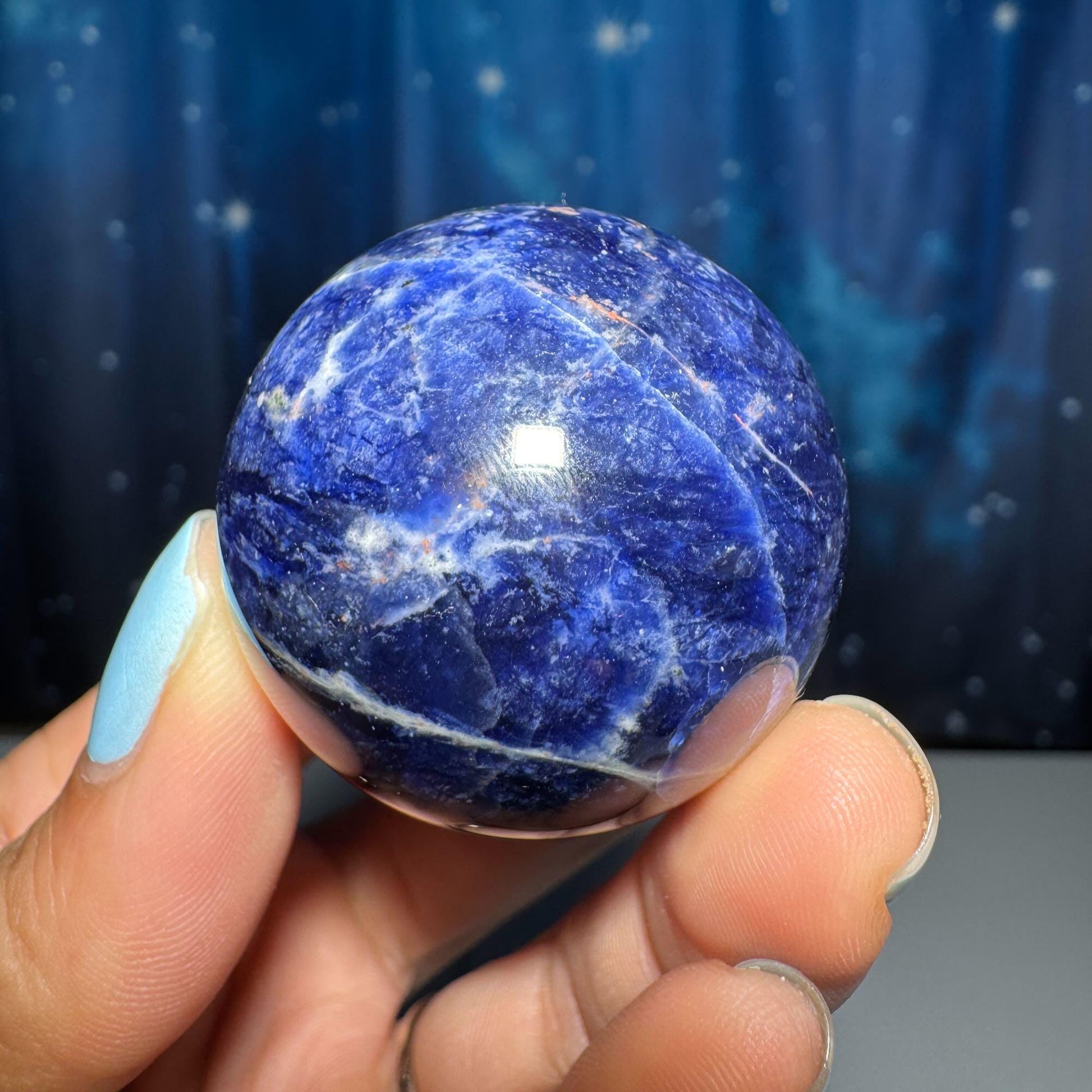 Sodalite sphere | 36mm | 60 grams | stand included