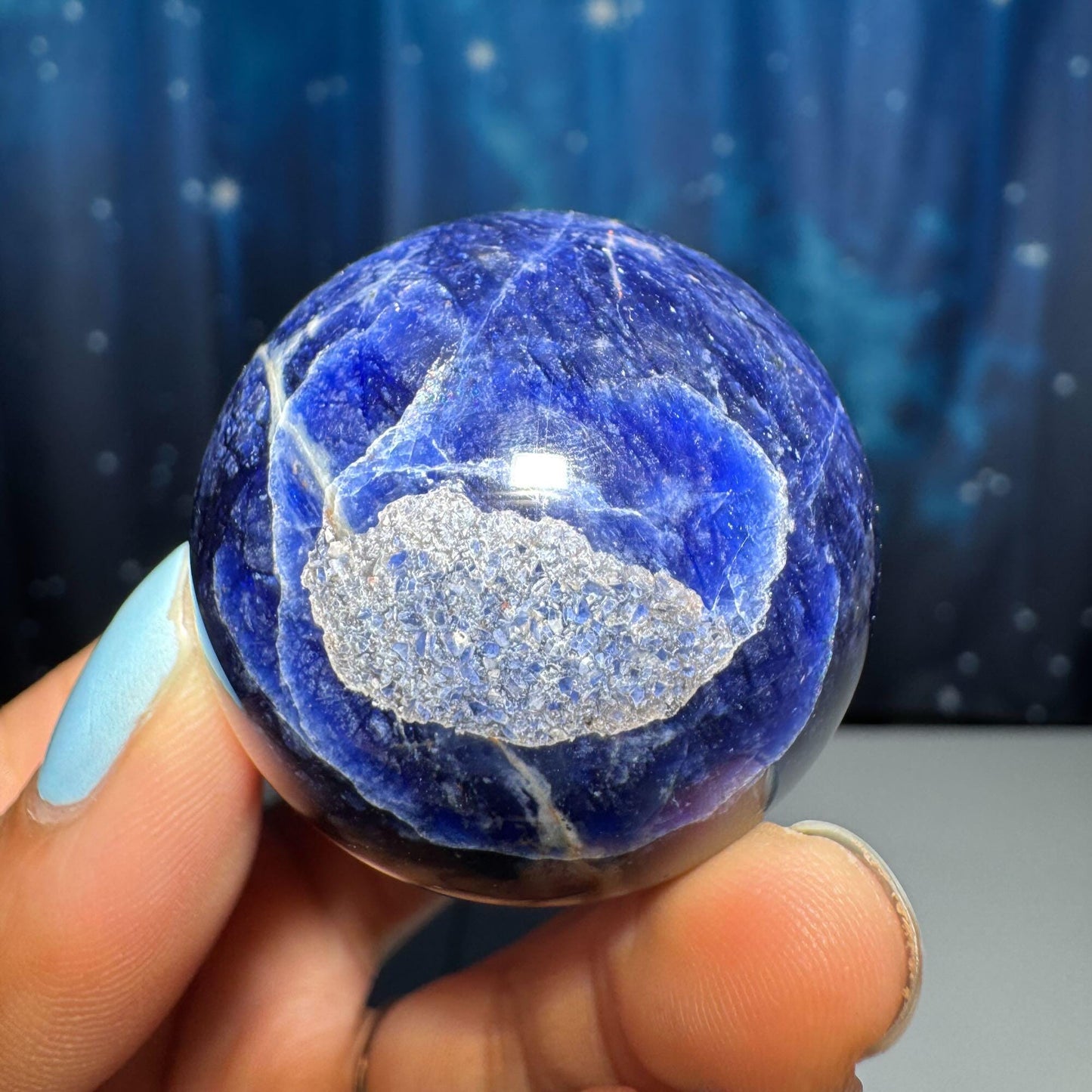Sodalite sphere | 36mm | 60 grams | stand included