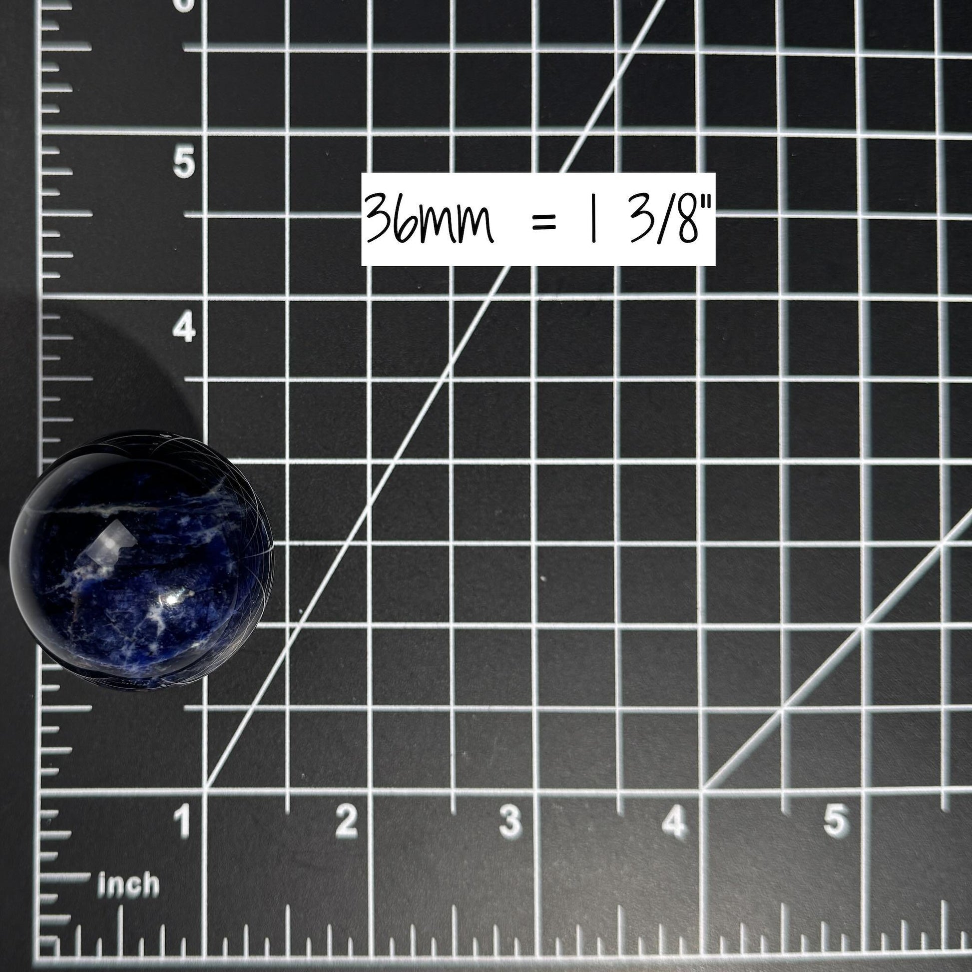 Sodalite sphere | 36mm | 60 grams | stand included