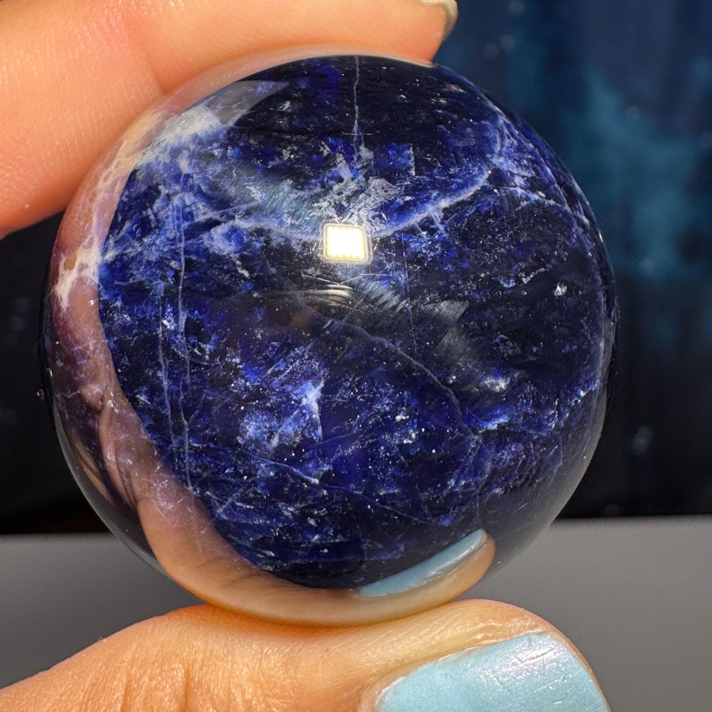 Sodalite sphere | 41mm | 88 grams | stand included
