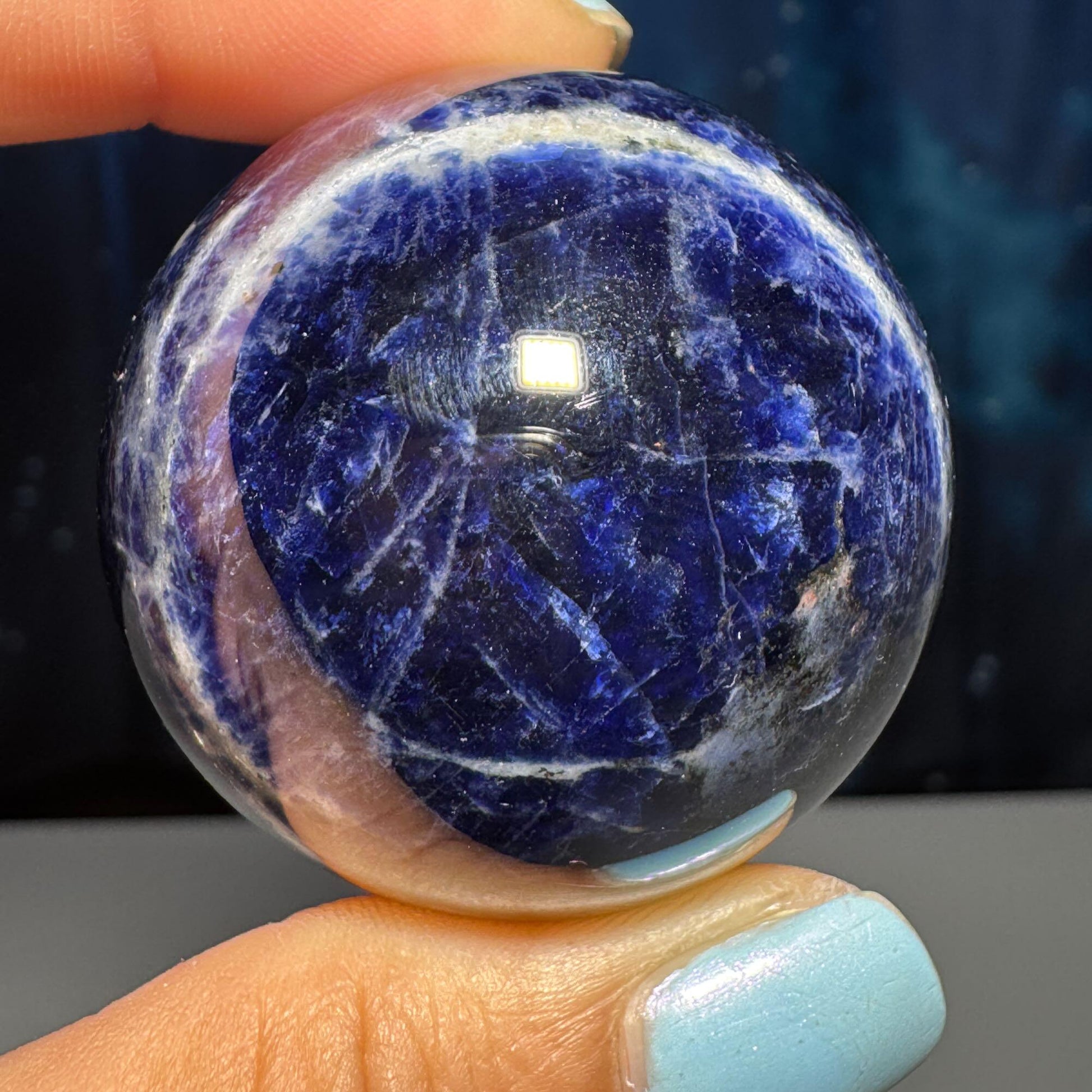 Sodalite sphere | 41mm | 88 grams | stand included