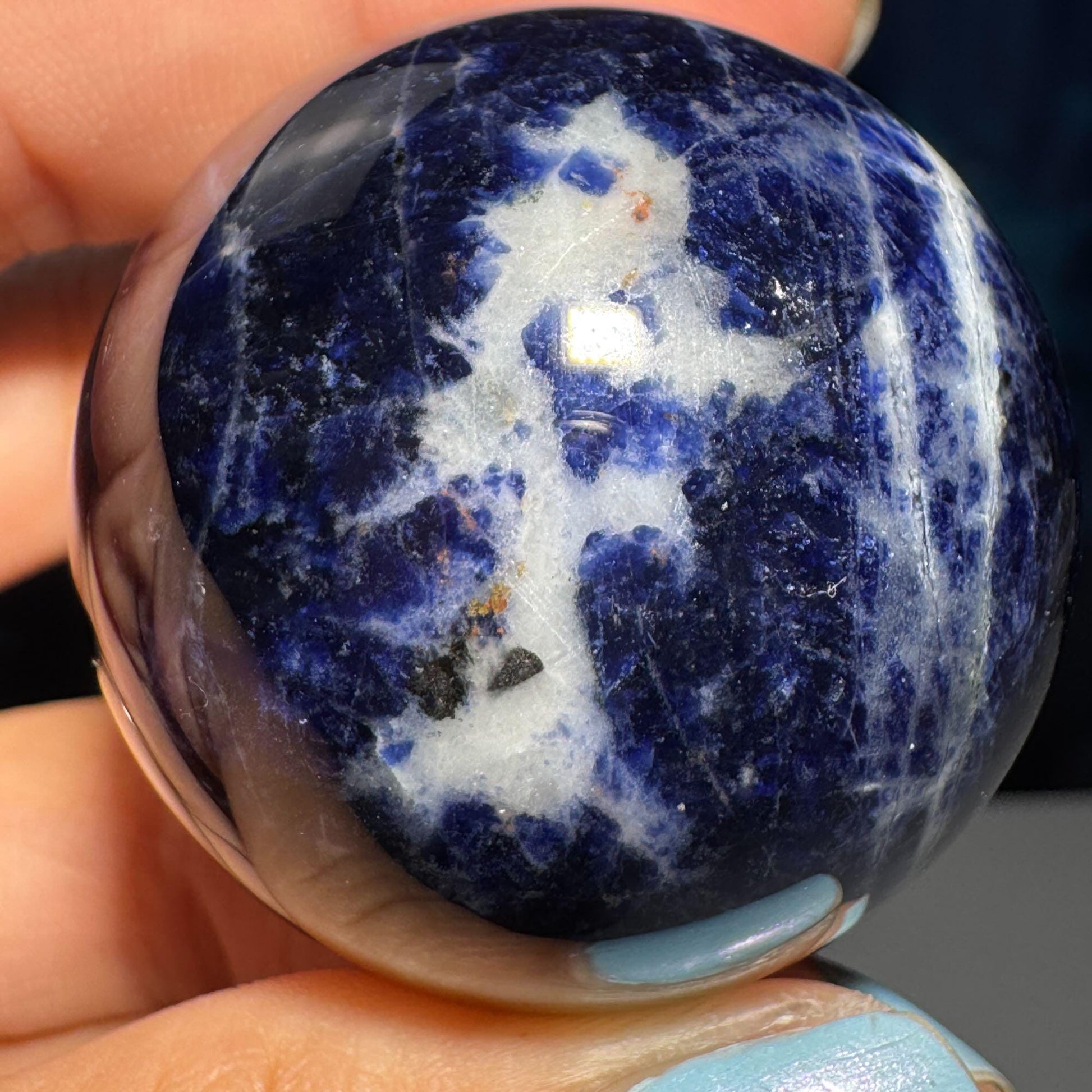 Sodalite sphere | 41mm | 88 grams | stand included