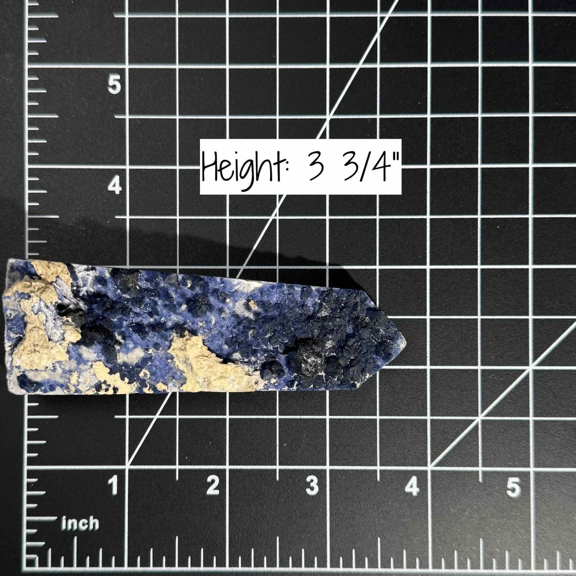 Indigo blue Fluorite raw point | 3 3/4" tall | 104 grams | raw Fluorite