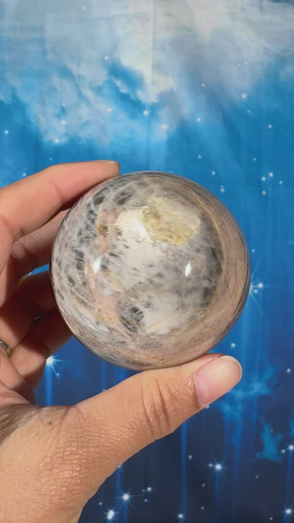 Black Moonstone Sphere – 0.352 kg