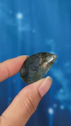 Labradorite Cabochon – Pre-Drilled • 8 grams
