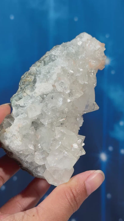 Apophyllite with Stilbite on Matrix – 0.232 kg