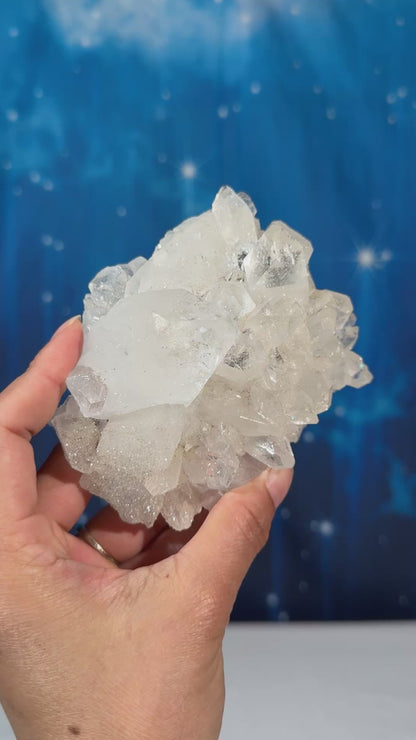 Apophyllite with Sugar Quartz on Matrix – 0.445 kg