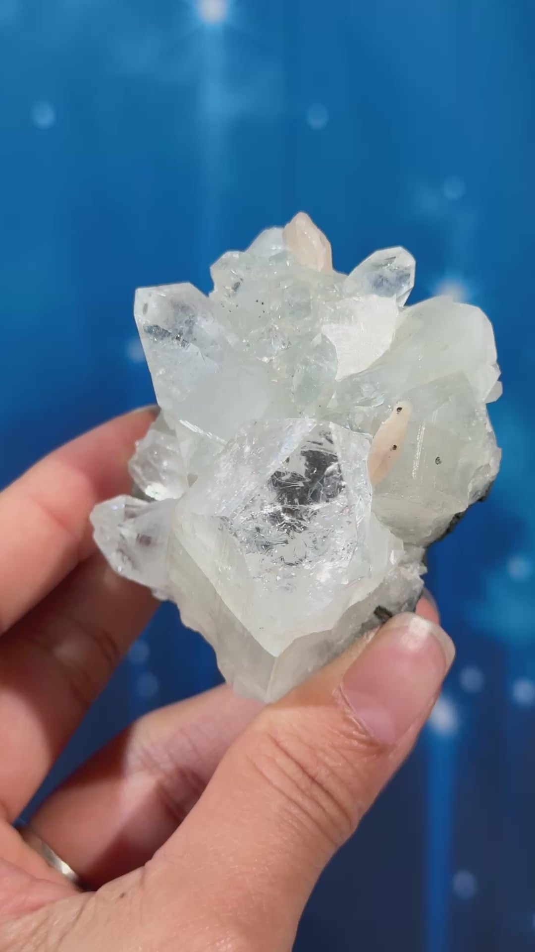 Apophyllite with Stilbite and Matrix – 0.159 kg