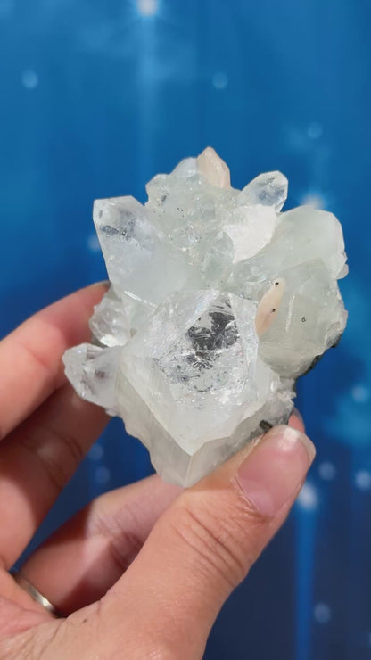Apophyllite with Stilbite and Matrix – 0.159 kg