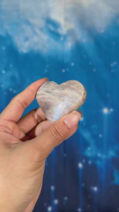 Moonstone with Sunstone Heart – Belomorite • 0.079 kg