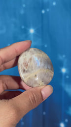 Russian Moonstone with Sunstone Palmstone – Belomorite • 0.045 kg