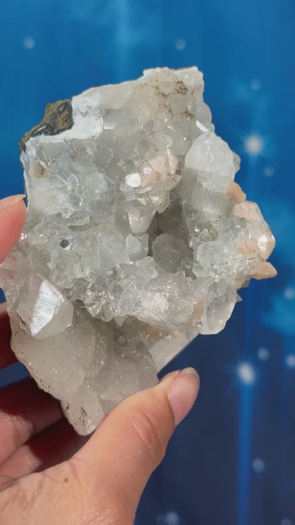 Apophyllite with Stilbite on Matrix – 0.235 kg