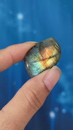Labradorite Cabochon – Pre-Drilled • 9 grams